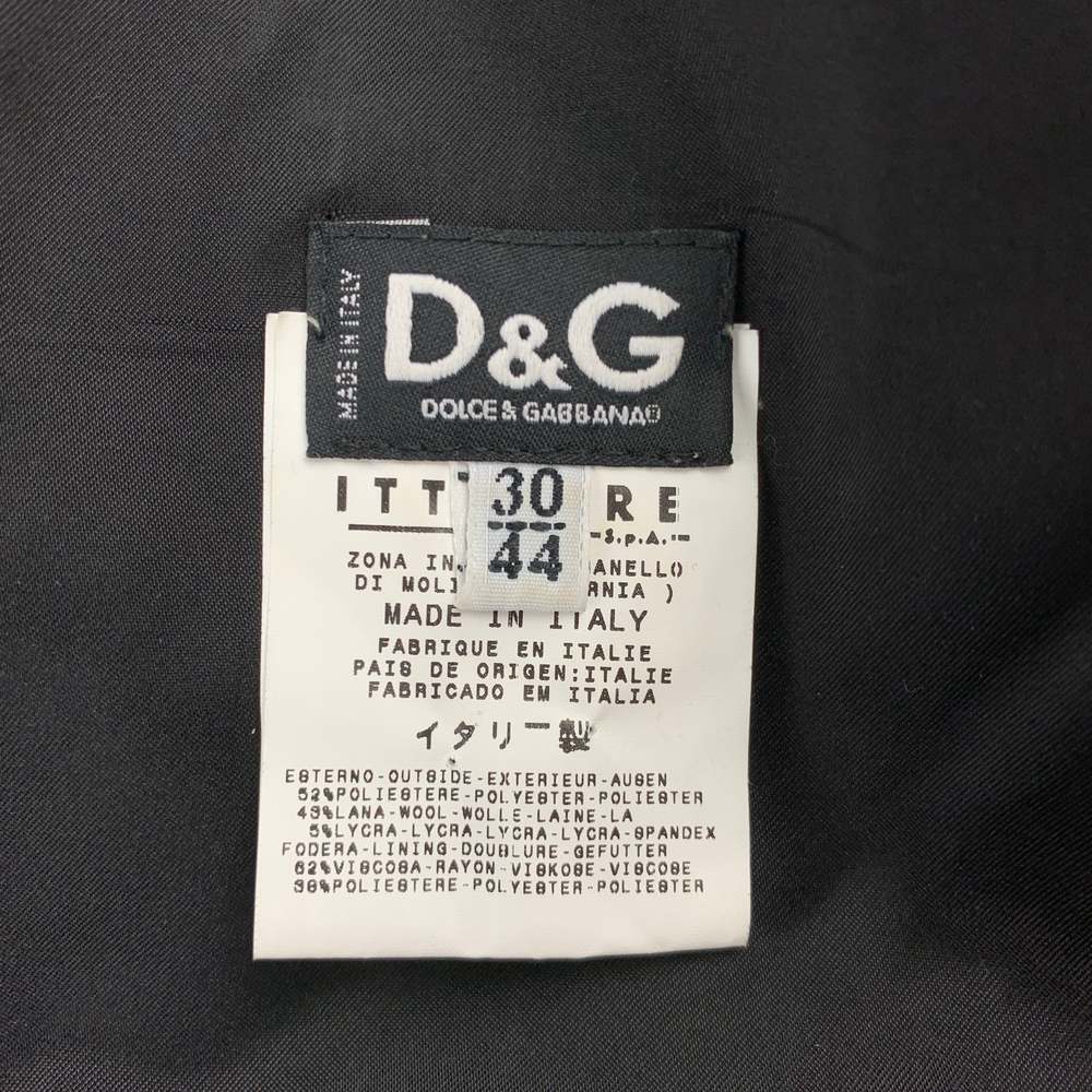 DOLCE & GABBANA Size 8 Black Wool Blend Scoop Neck A-Line Dress - Picture 5 of 5